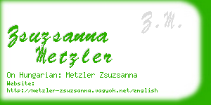 zsuzsanna metzler business card
